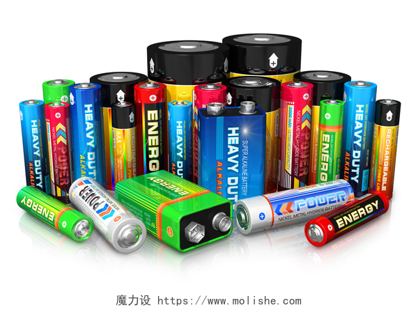 大小不同的电池不同的电池的集合